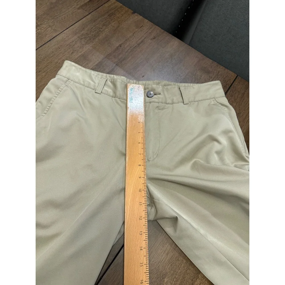 Adidas Golf Mens Khaki Tan Performance Flat Front Straight Leg Pants‎ 33x29